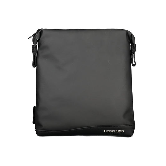 Calvin Klein Elegante Schwarze Umhängetasche mit Kontrastierenden Details