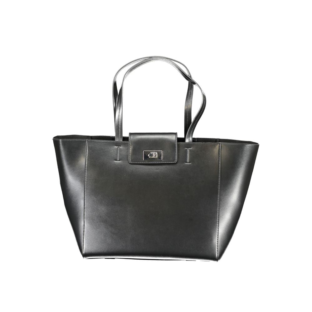 Calvin Klein Schwarze Polyester Handtasche - Eleganz für die moderne Frau