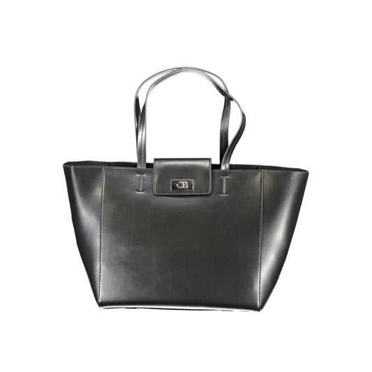 Calvin Klein Schwarze Polyester Handtasche - Eleganz für die moderne Frau