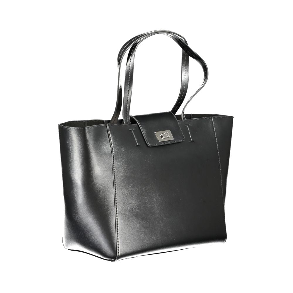 Calvin Klein Schwarze Polyester Handtasche - Eleganz für die moderne Frau