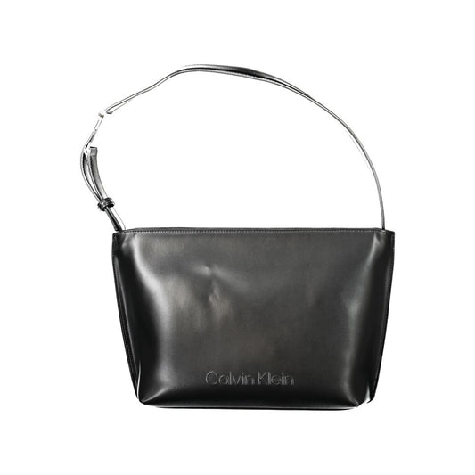 Czarna torebka damska Calvin Klein z poliestru – elegancka torba na ramię