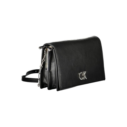 Calvin Klein Elegante Schwarze Polyester Handtasche für Damen