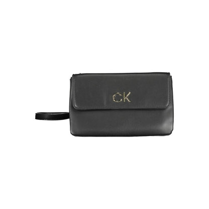 Calvin Klein Schwarze Polyester Handtasche – Stilvolle Eleganz für die moderne Frau
