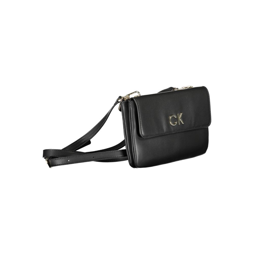 Calvin Klein Schwarze Polyester Handtasche – Stilvolle Eleganz für die moderne Frau