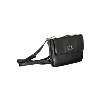 Calvin Klein Schwarze Polyester Handtasche – Stilvolle Eleganz für die moderne Frau