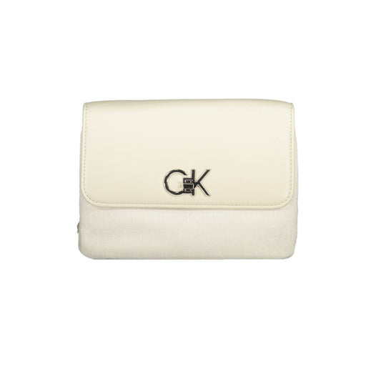 Calvin Klein Beige Polyester Handtasche - Eleganz trifft Funktionalität