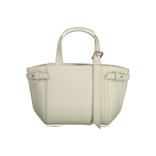 Exquisite Calvin Klein Weiße Polyester-Handtasche für Damen
