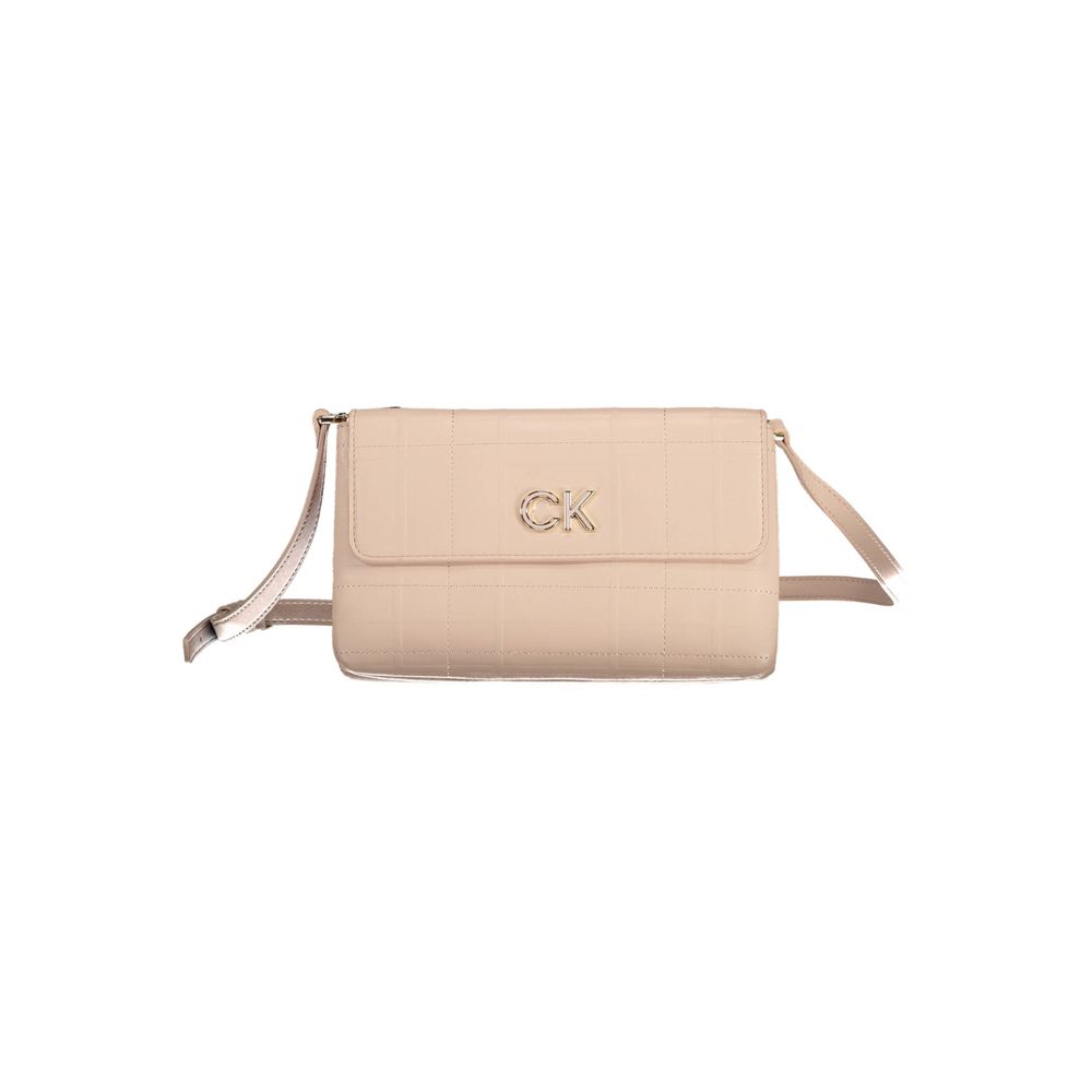 Calvin Klein Rosa Polyester Handtasche - Elegante Umhängetasche für Damen