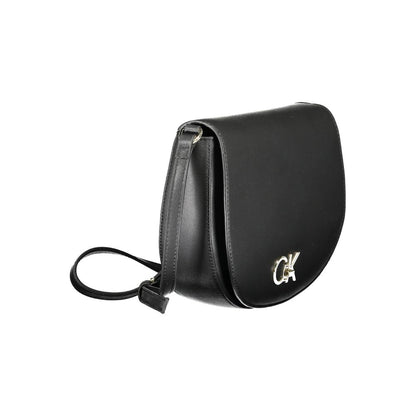 Calvin Klein Schwarze Polyester Handtasche mit Drehverschluss