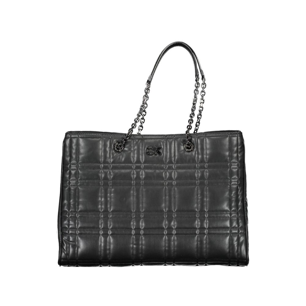 Elegante Calvin Klein Schwarze Polyester Handtasche für Damen
