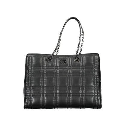 Elegante Calvin Klein Schwarze Polyester Handtasche für Damen