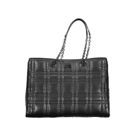 Elegante Calvin Klein Schwarze Polyester Handtasche für Damen
