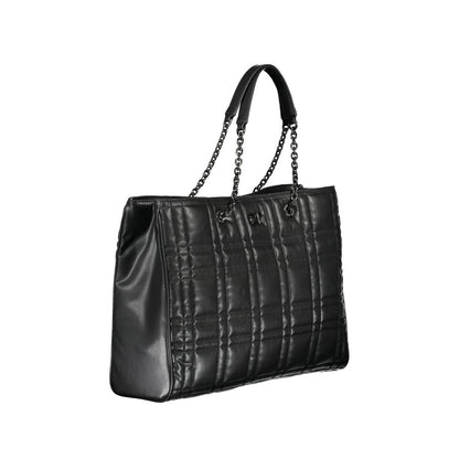 Elegante Calvin Klein Schwarze Polyester Handtasche für Damen
