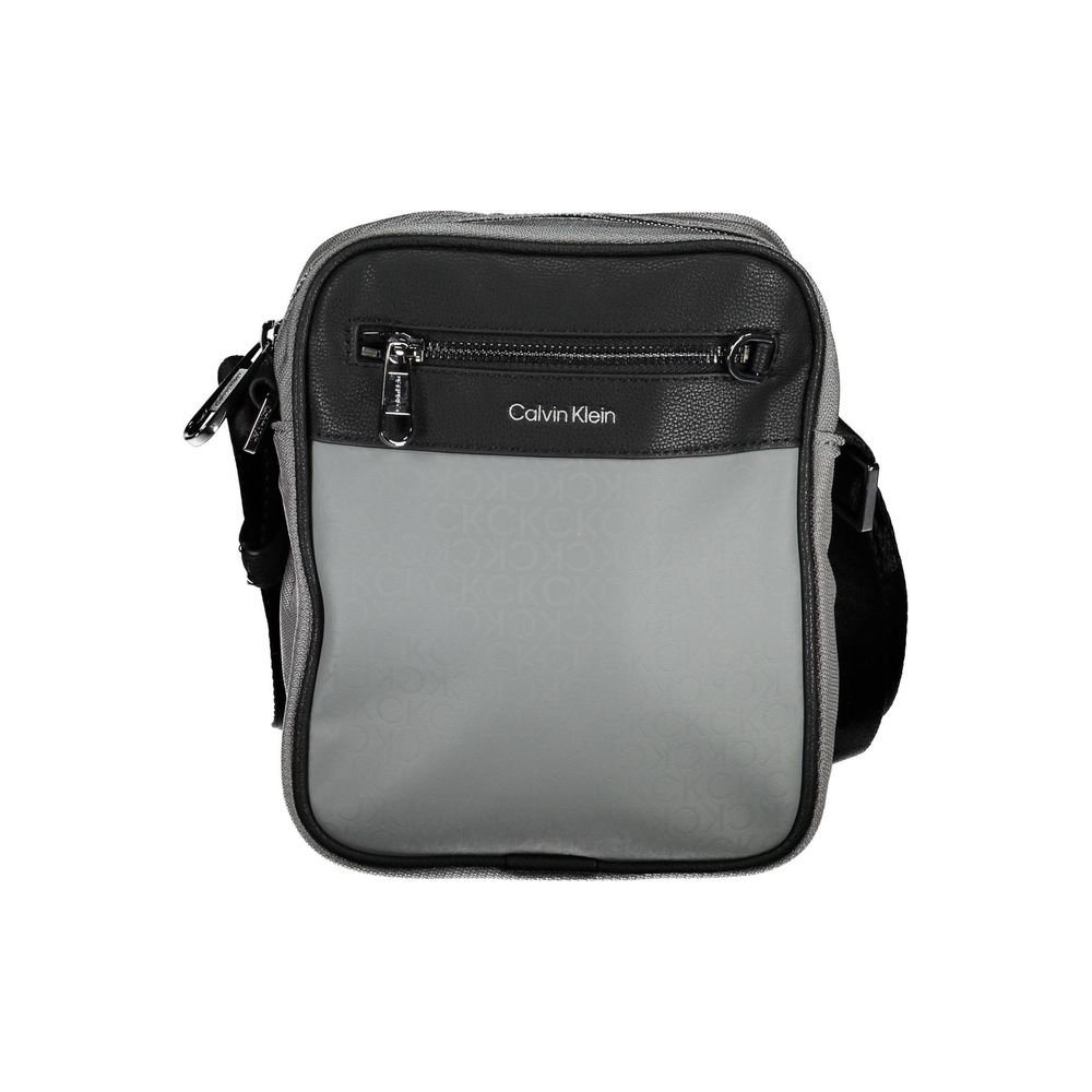 Calvin Klein Graue Polyester-Umhängetasche – Eleganz trifft Funktionalität