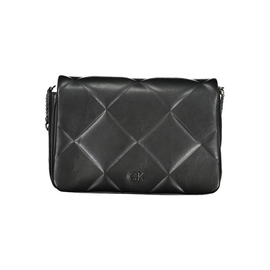 Calvin Klein Schwarze Polyester Handtasche – Eleganz trifft Nachhaltigkeit