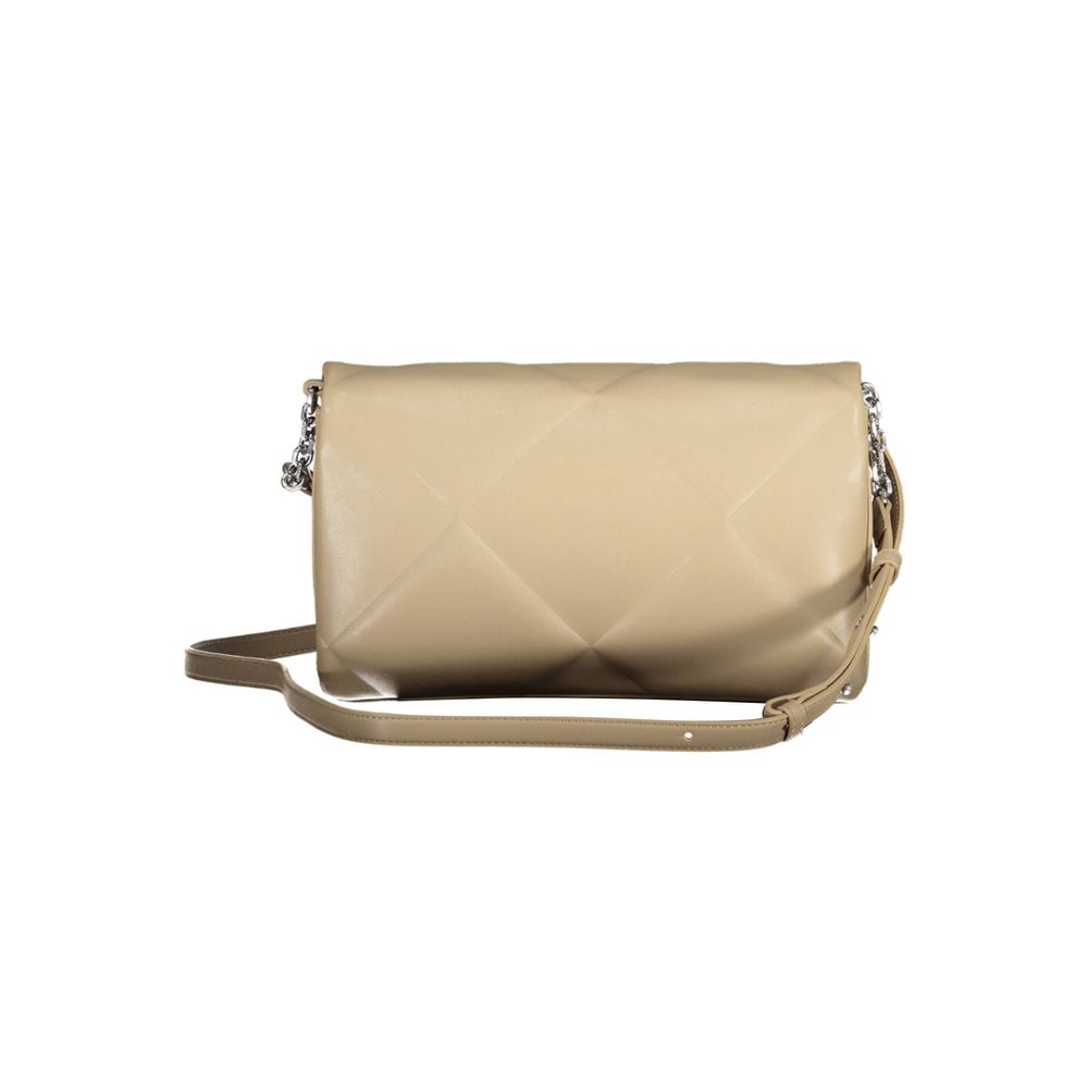 Calvin Klein Beige Polyester Handtasche – Elegante Umhängetasche für Damen