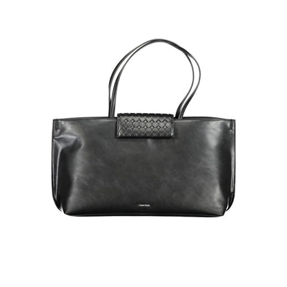 Calvin Klein Schwarze Polyester Handtasche – Eleganz trifft Nachhaltigkeit