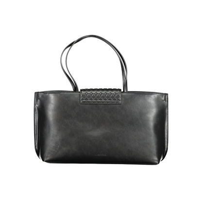 Calvin Klein Schwarze Polyester Handtasche – Eleganz trifft Nachhaltigkeit