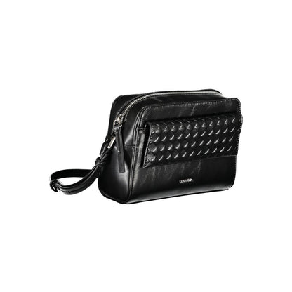 Calvin Klein Schwarze Polyester Handtasche – Elegante Umhängetasche für Damen