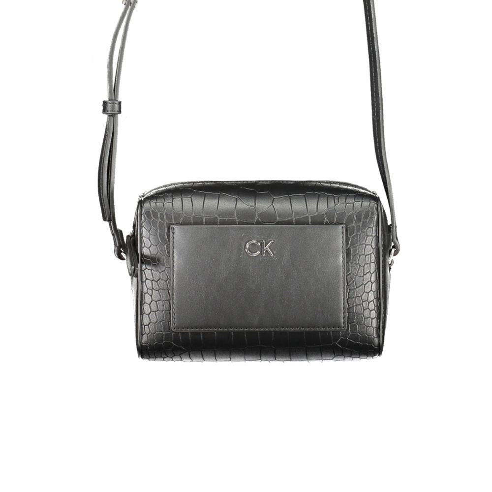 Calvin Klein Schwarze Polyester Handtasche – Elegante Umhängetasche für Damen