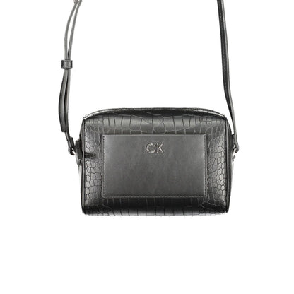 Calvin Klein Schwarze Polyester Handtasche – Elegante Umhängetasche für Damen