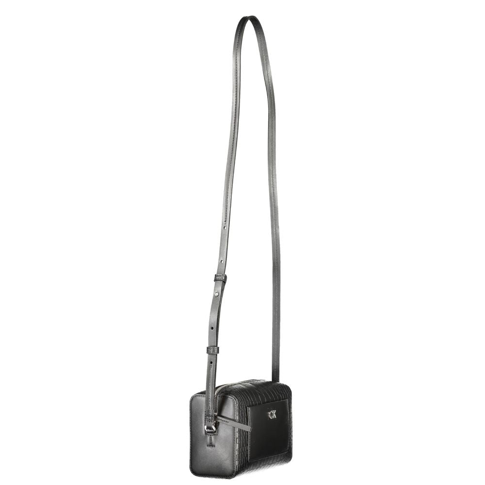 Calvin Klein Schwarze Polyester Handtasche – Elegante Umhängetasche für Damen