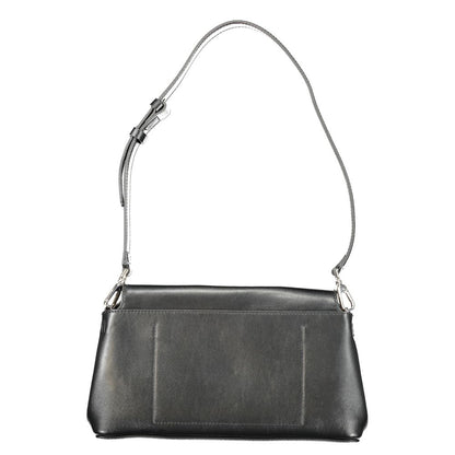 Calvin Klein Schwarze Polyester Handtasche – Elegante Designer-Umhängetasche für Damen