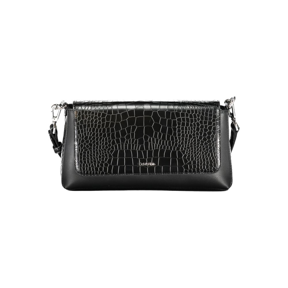 Calvin Klein Schwarze Polyester Handtasche - Elegante Designer-Tasche für Frauen