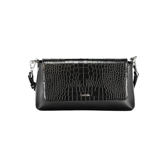 Calvin Klein Schwarze Polyester Handtasche - Elegante Designer-Tasche für Frauen