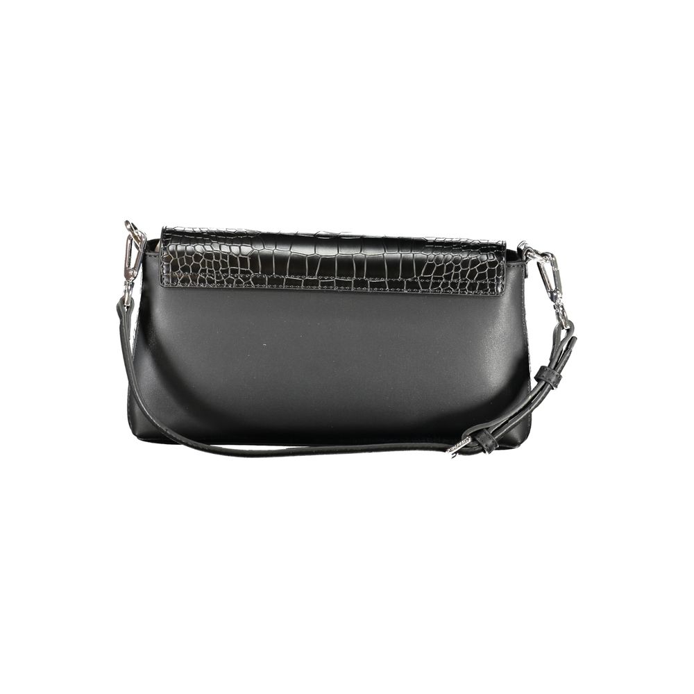 Calvin Klein Schwarze Polyester Handtasche - Elegante Designer-Tasche für Frauen
