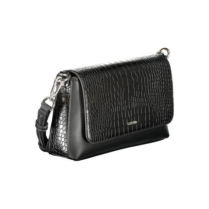 Calvin Klein Schwarze Polyester Handtasche - Elegante Designer-Tasche für Frauen
