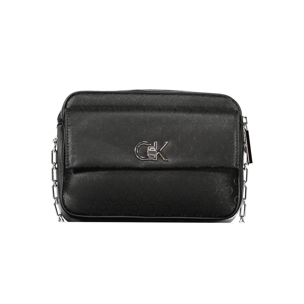 Calvin Klein Schwarze Polyester Handtasche – Elegante Umhängetasche für Frauen