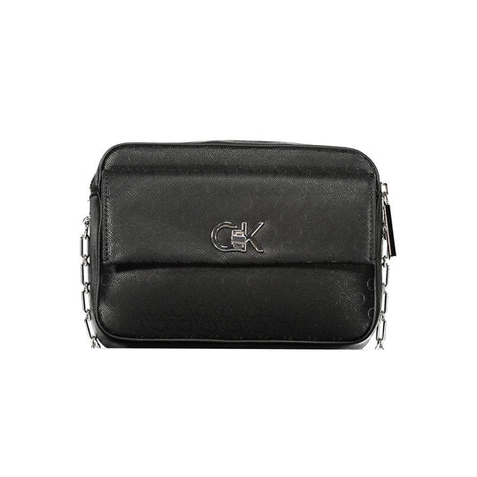 Calvin Klein Schwarze Polyester Handtasche – Elegante Umhängetasche für Frauen