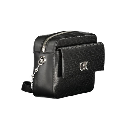 Calvin Klein Schwarze Polyester Handtasche – Elegante Umhängetasche für Frauen