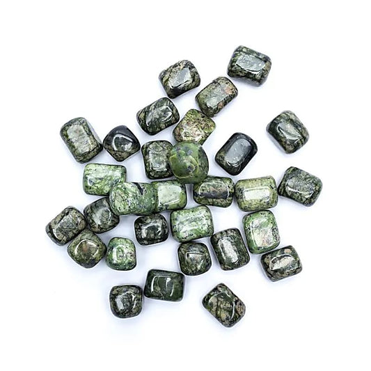 Handgefertigte Green Serpentine tumbled stone