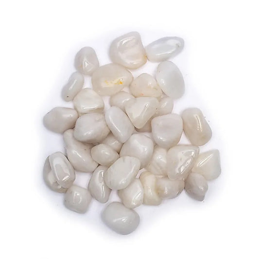 Handgefertigte Milky quartz tumbled stones