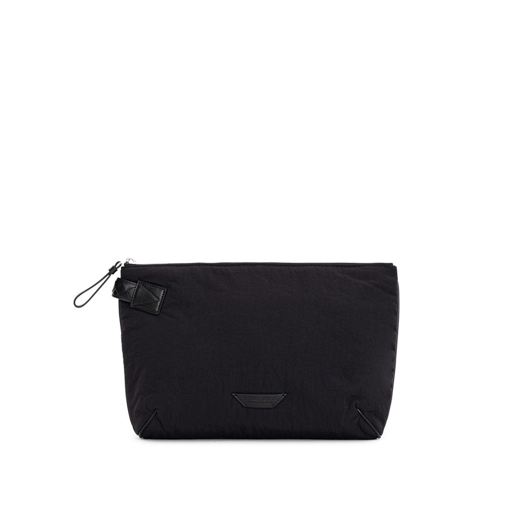 Bottega Veneta Schwarze Nylon-Clutch-Tasche - Exquisite Eleganz für Damen