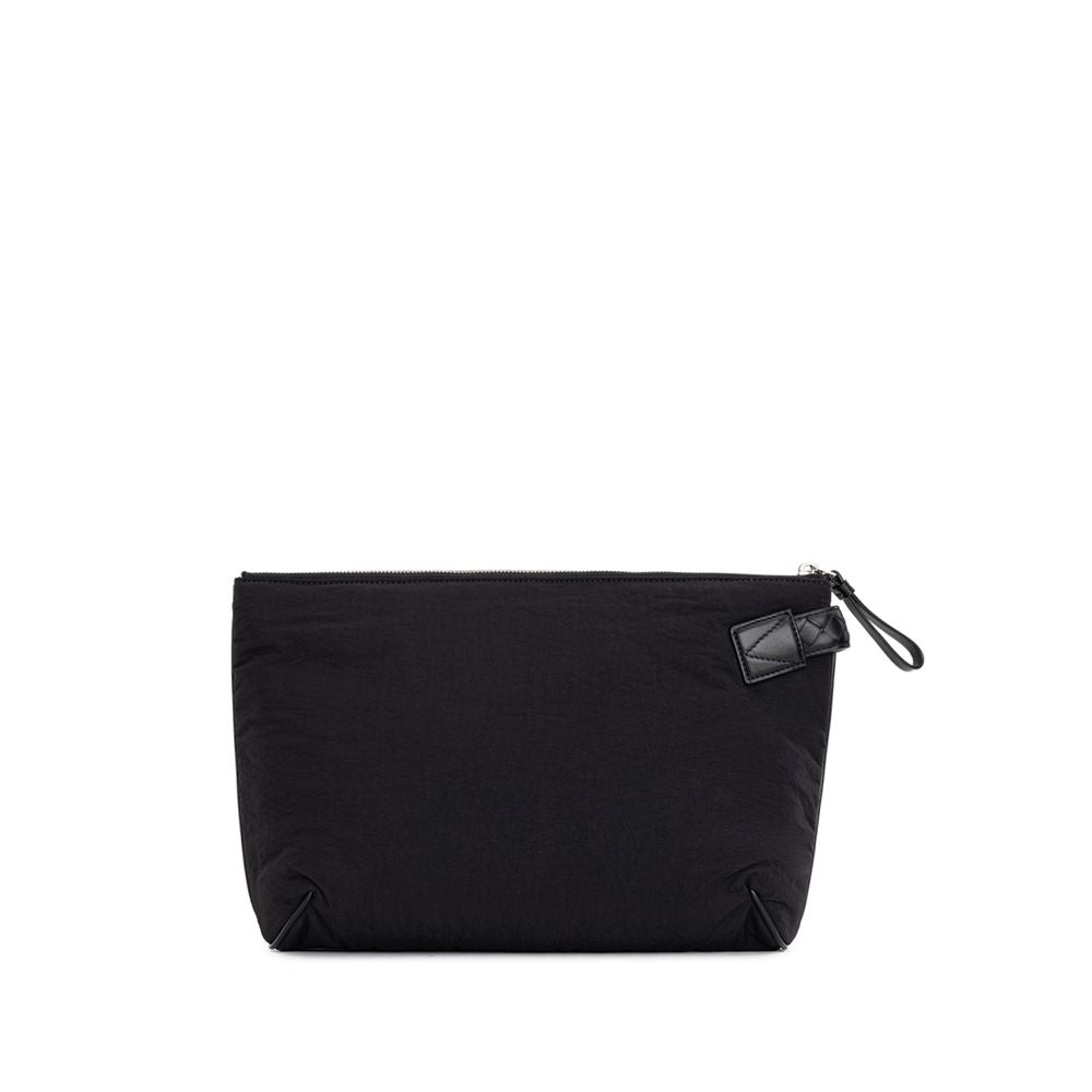 Bottega Veneta Schwarze Nylon-Clutch-Tasche - Exquisite Eleganz für Damen