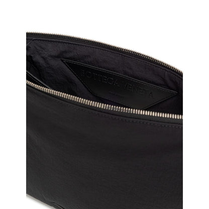 Bottega Veneta Schwarze Nylon-Clutch-Tasche - Exquisite Eleganz für Damen