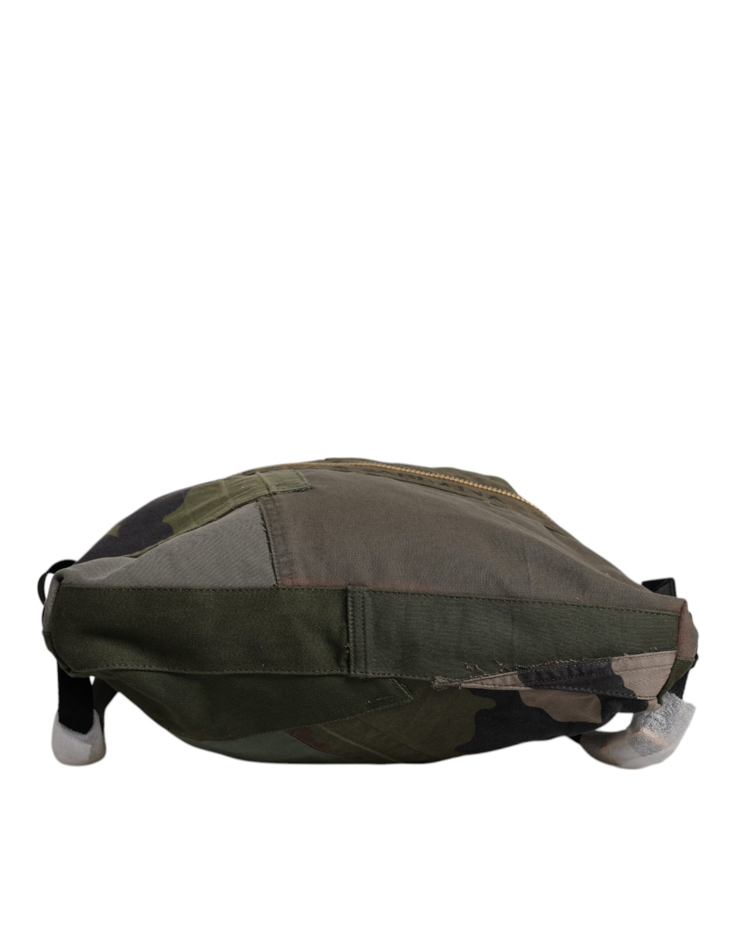 Dolce & Gabbana Militär Grün Patchwork Rucksack – Luxuriöse Designer Tasche