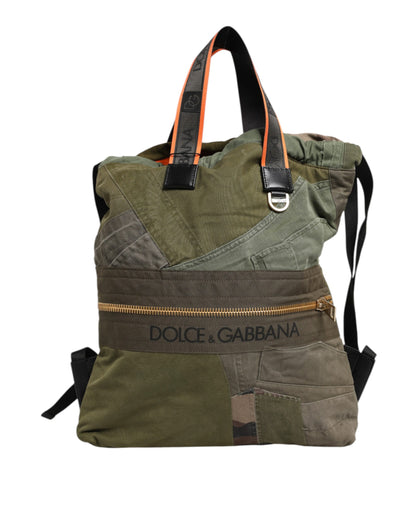 Militär Grün Patchwork Rucksack Rucksack Tasche