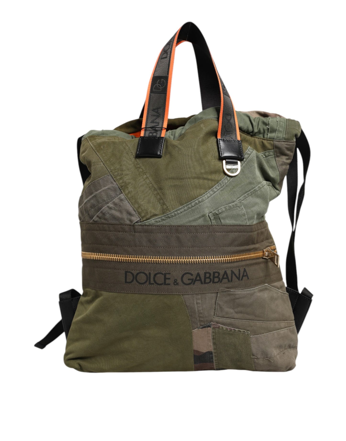 Militär Grün Patchwork Rucksack Rucksack Tasche