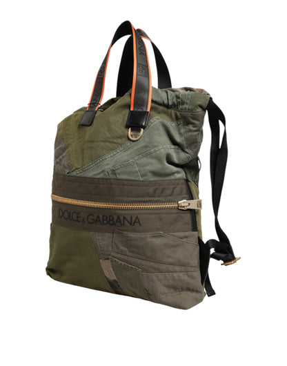 Militär Grün Patchwork Rucksack Rucksack Tasche