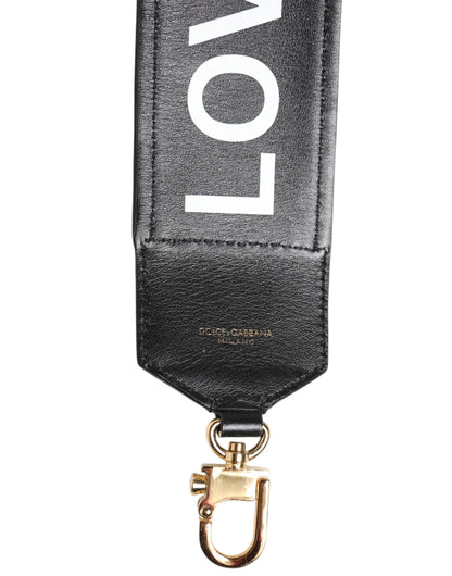 Dolce & Gabbana Schwarzer Leopardenprint Reversible Schulterriemen für Damen