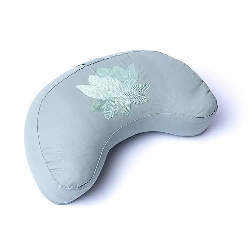 Meditationskissen Halbmond Lotus aus Bio-Baumwolle (OCS) -- 37x17x13 cm; 1008g