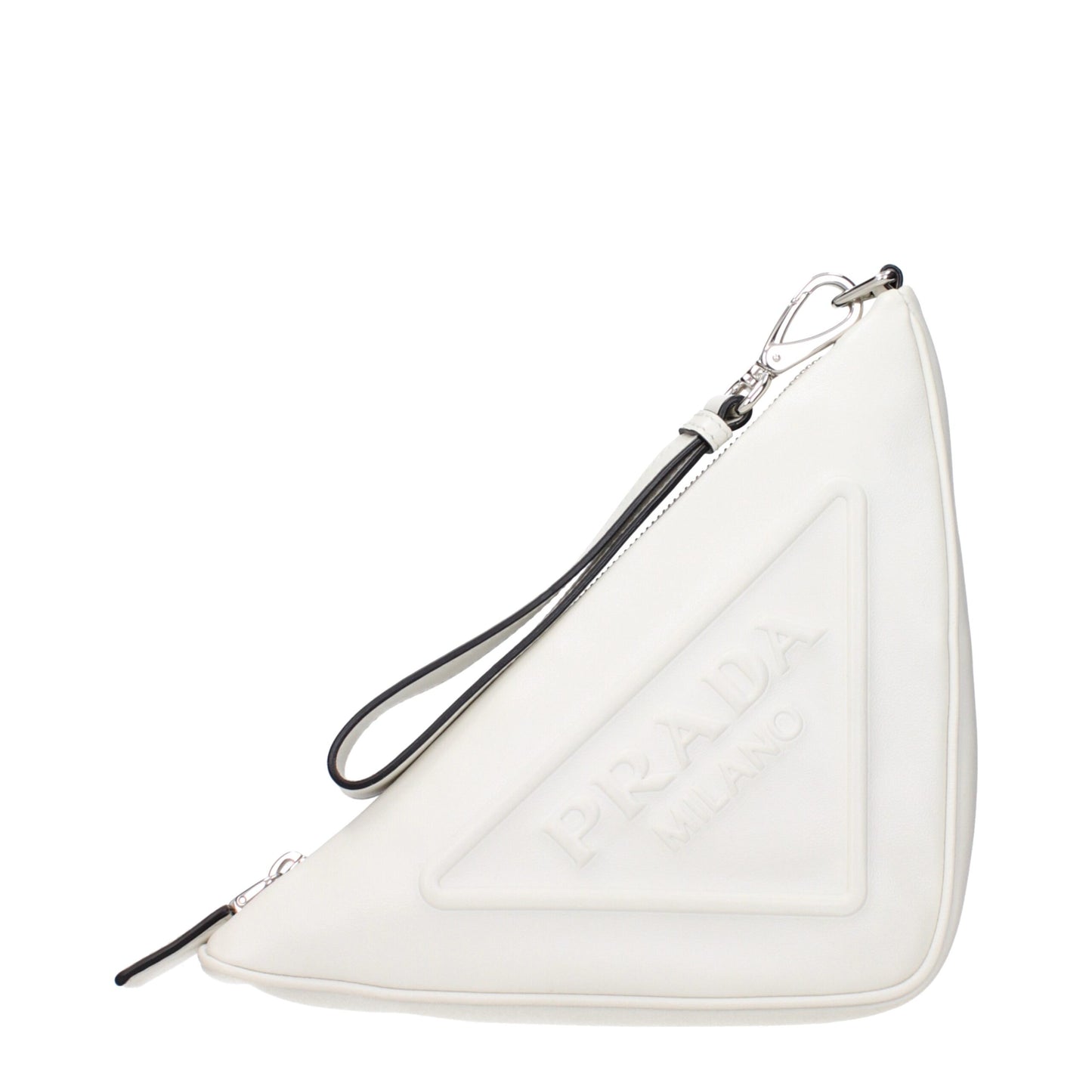 Prada Weiße Leder-Clutch - Eleganz in Perfektion