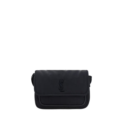 Luxuriöse Saint Laurent Schultertasche aus schwarzem Polyamid