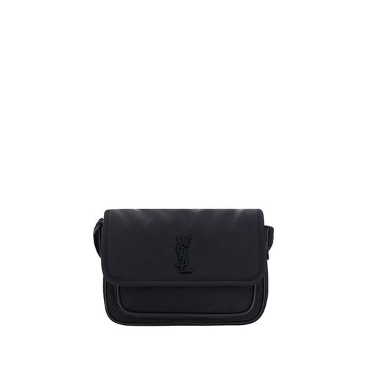 Luxuriöse Saint Laurent Schultertasche aus schwarzem Polyamid