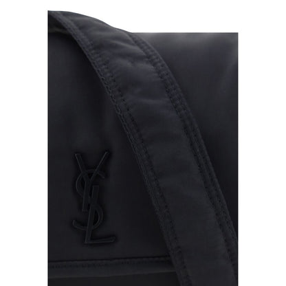 Luxuriöse Saint Laurent Schultertasche aus schwarzem Polyamid
