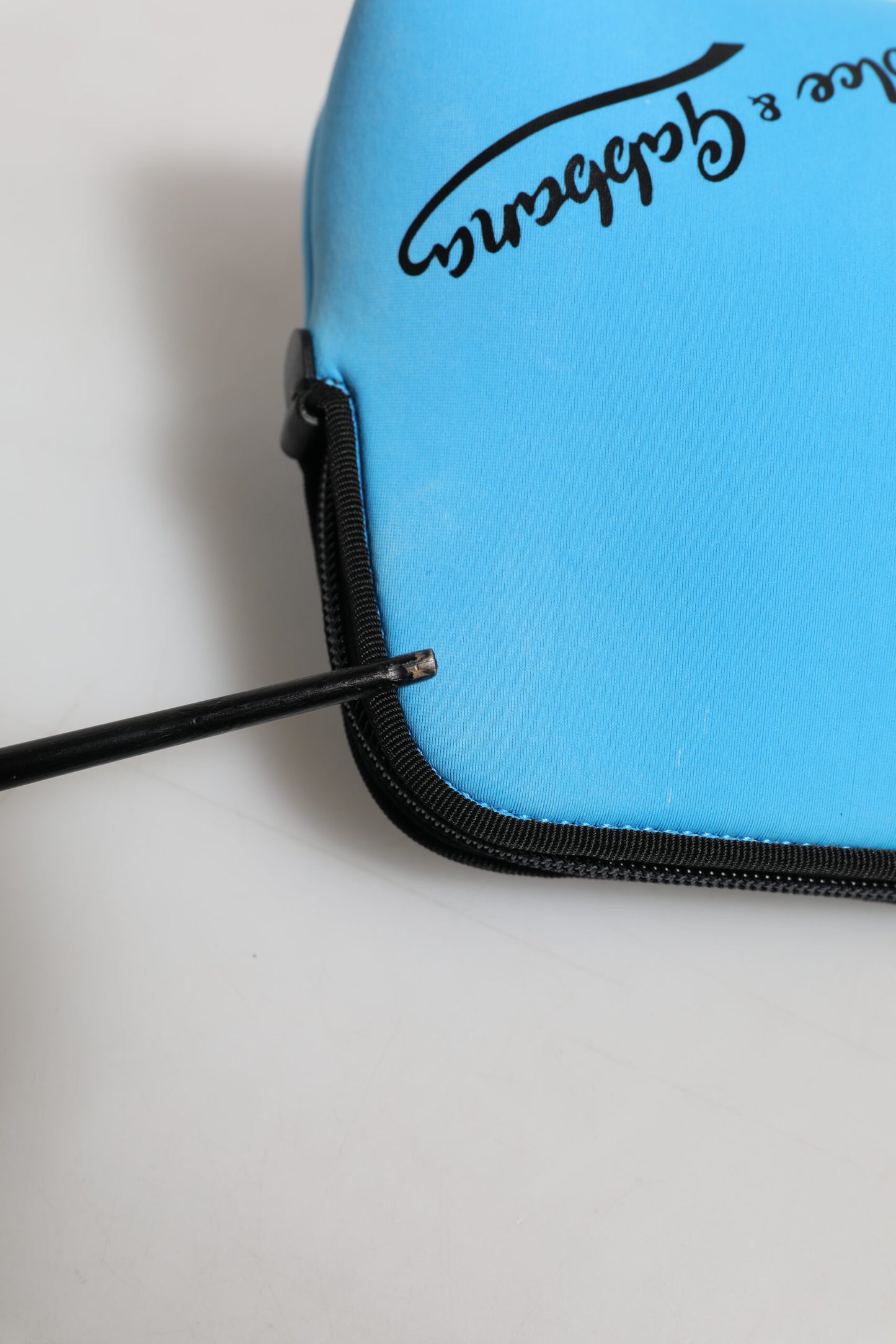 Dolce & Gabbana Blaue Nylon DG Logo Clutch Pouch Tasche